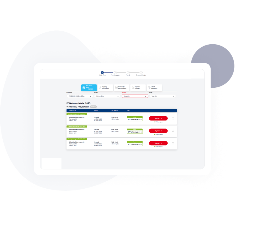 System zapisów na półkolonie i obozy